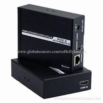 50m Single Cat5e/6 HDMI Extender with IR, Industrial Metal Case, Easy to Install